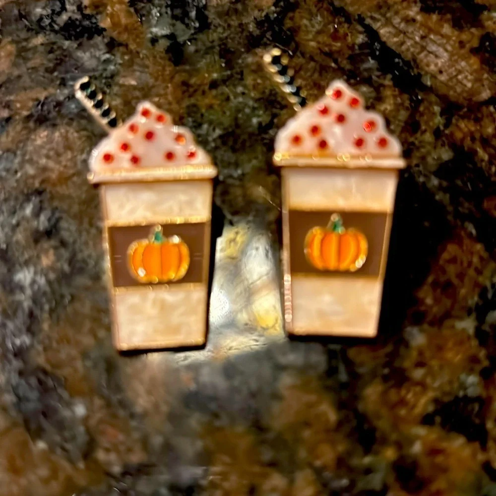 New Sugarfix Baublebar Fall Like You A Latte Pumpkin Spice Coffee Drop Earrings